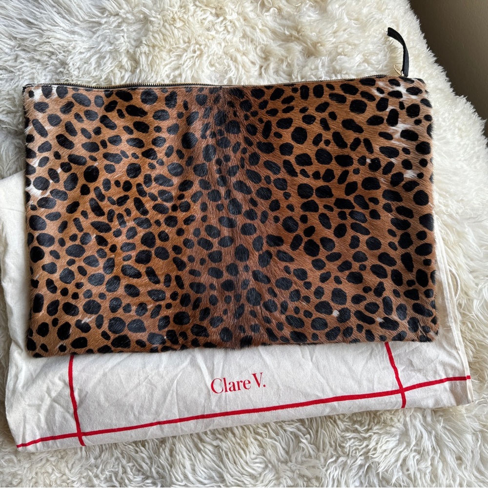 Clare V Cheetah Print Wristlet